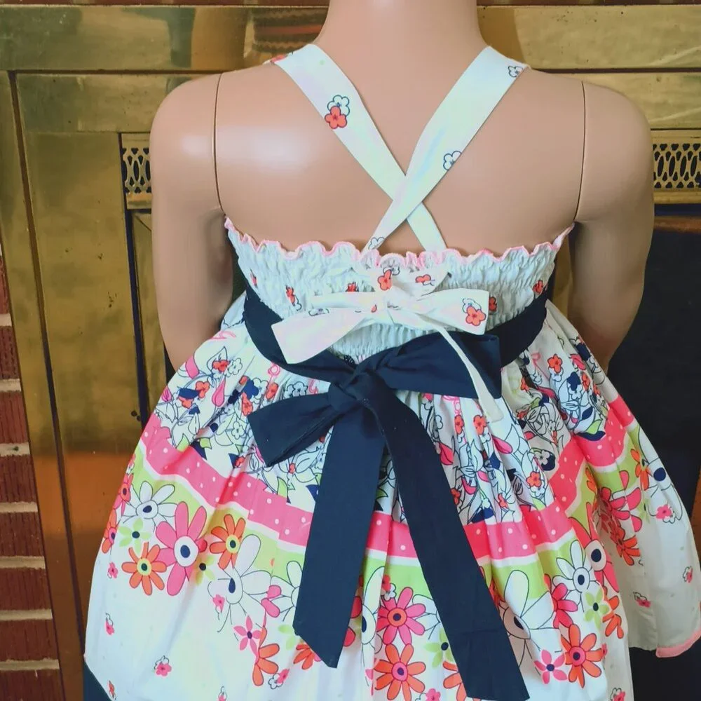 Girl's Floral Sleeveless Dress 4 Fit &Flare Multi Color Toddler Sundress Lined